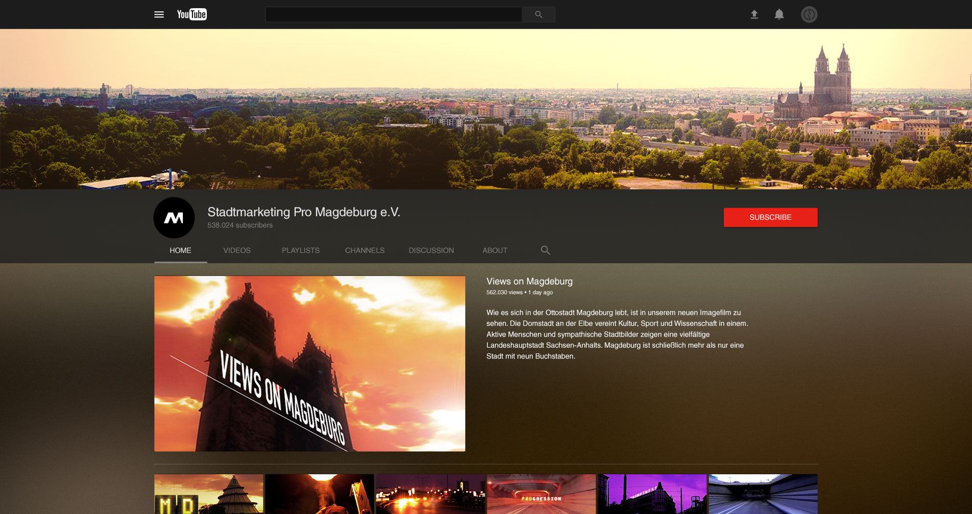 Views on Magdeburg audiovisual campaign