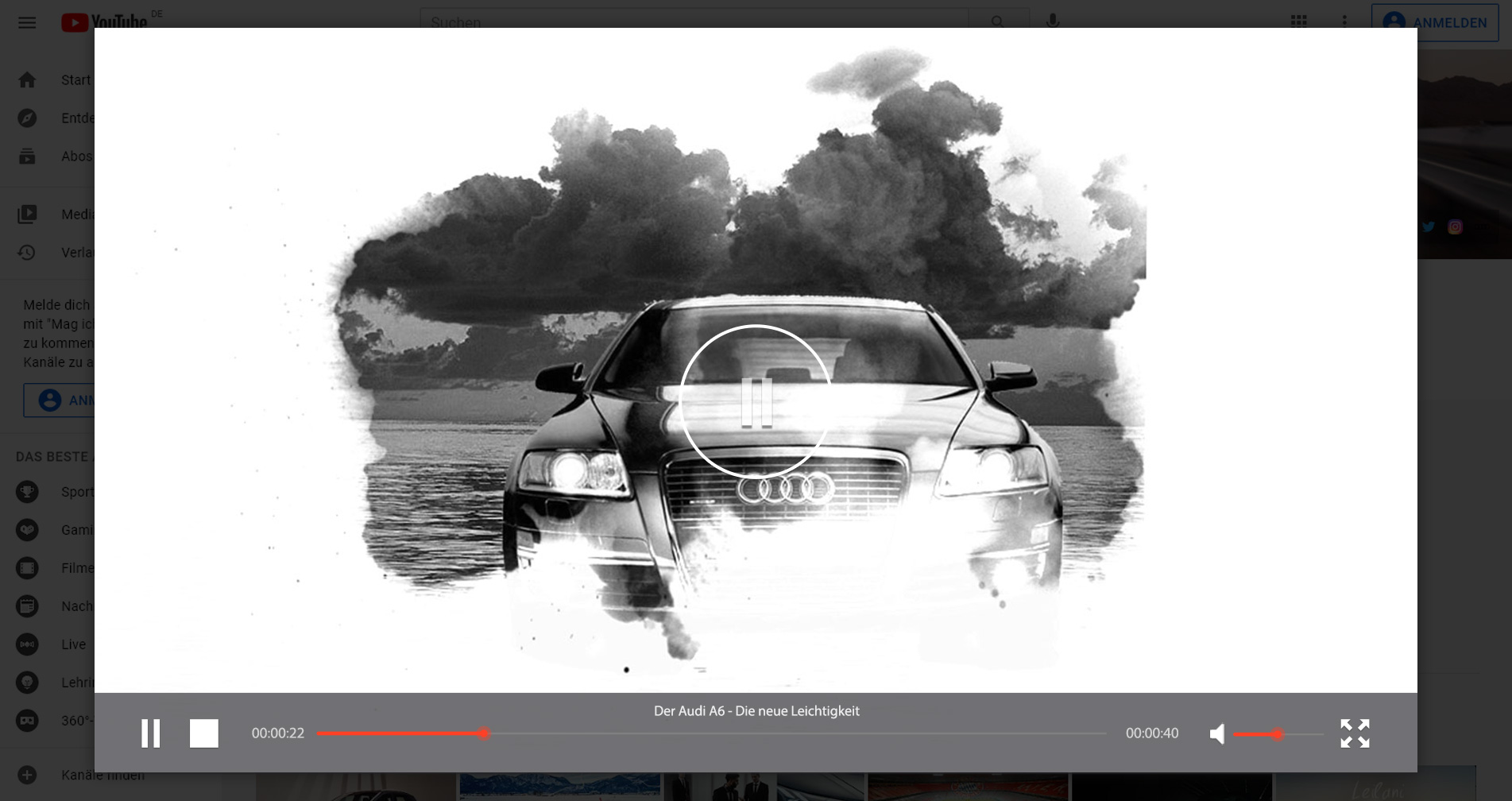 Audi A6 Werbespot