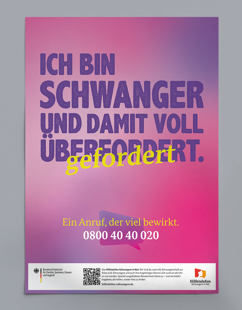 Support Hotline for Pregnant Women poster design