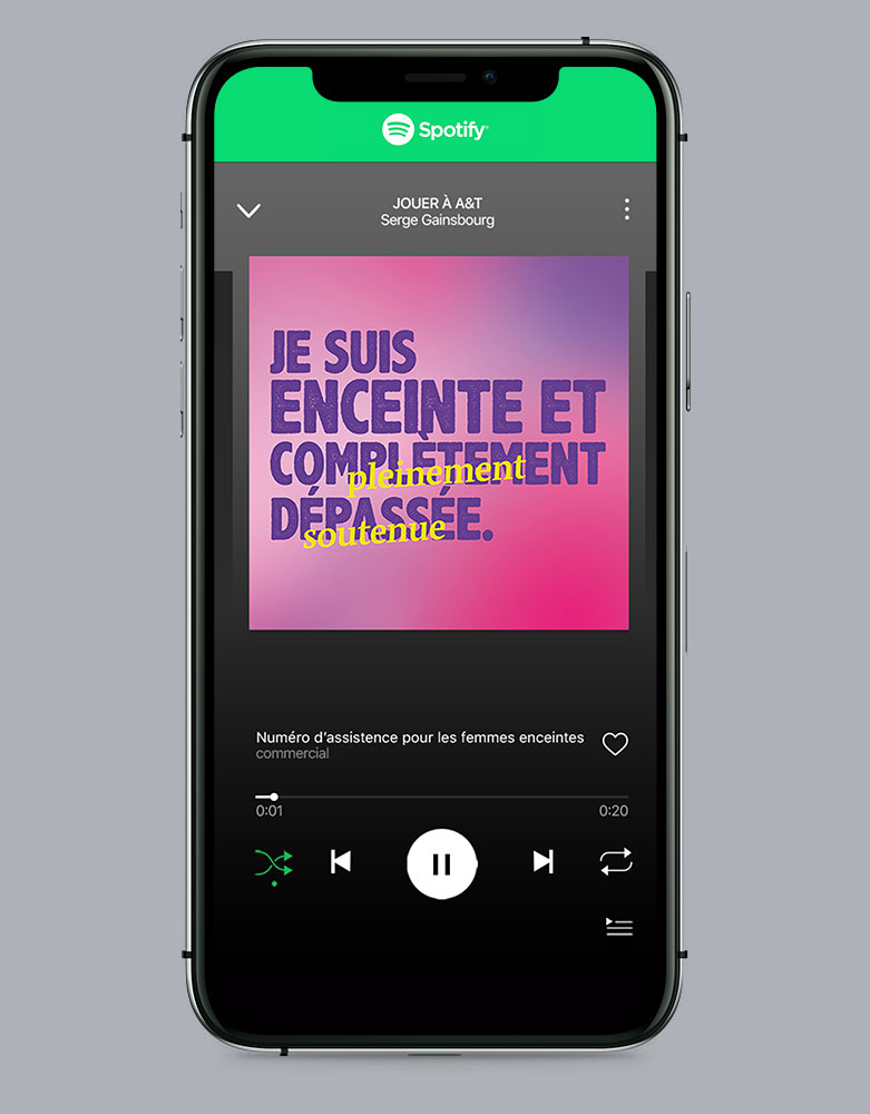 Hilfetelefon für Schwangere Spotify Werbung